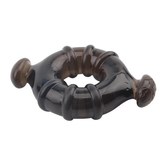 Lot de 4 cockrings Rudder Noirs
