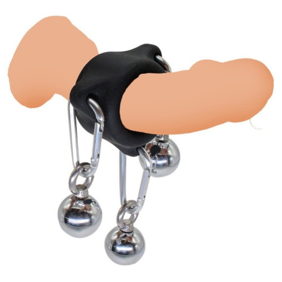 Anneau en silicone avec boules 28mm - Poids 260g
