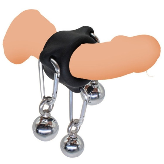 Anneau en silicone avec boules 32mm - Poids 260g