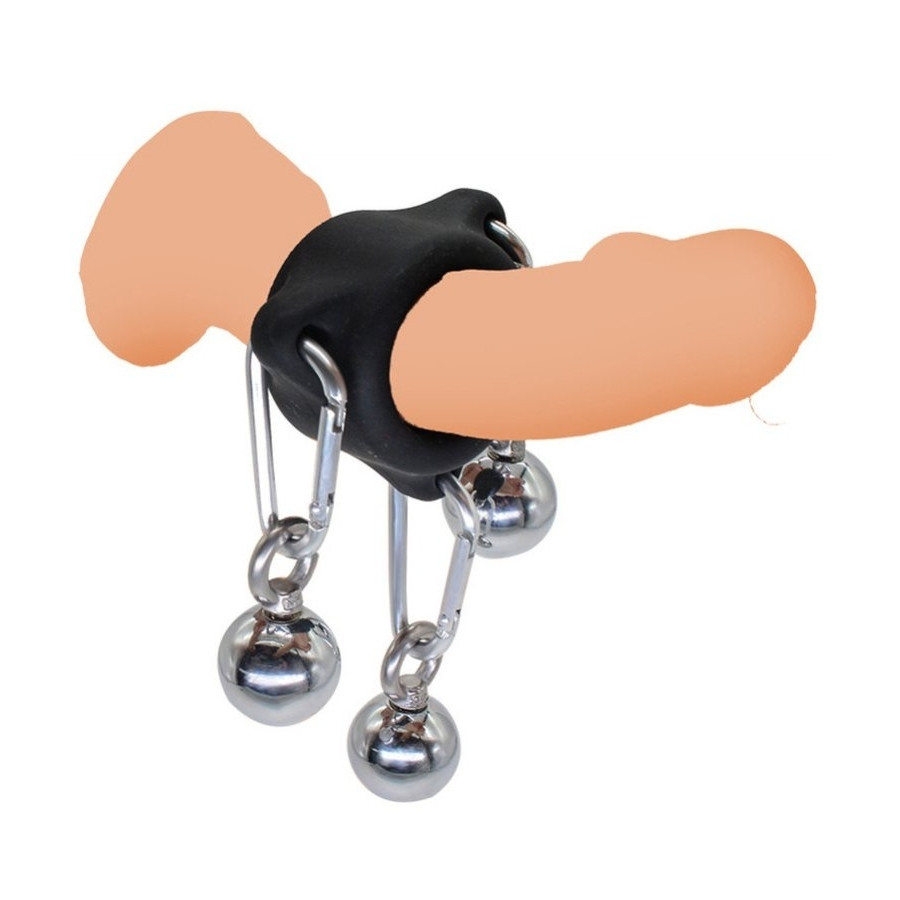 Anneau en silicone avec boules 32mm - Poids 260g