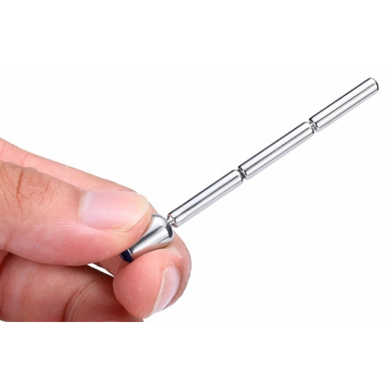 Bijou d'urètre Thin Diamond 6cm - Diamètre 4mm Bleu