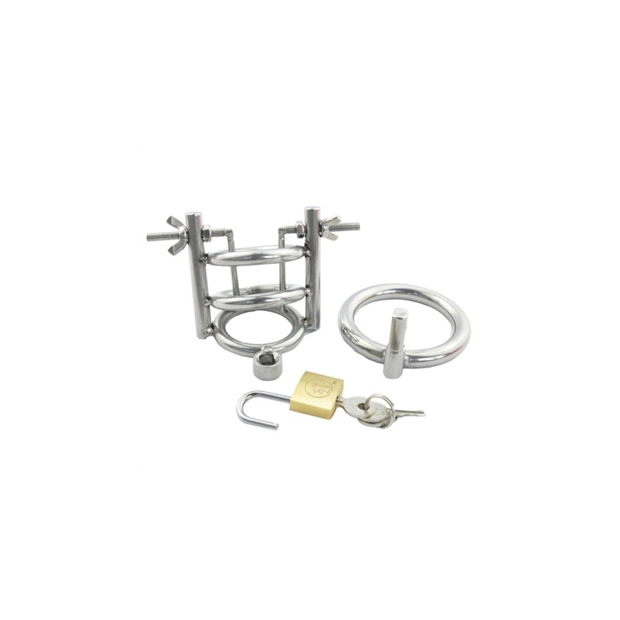 Cage de chasteté avec Écarteur d'urètre - Diamètre 3cm