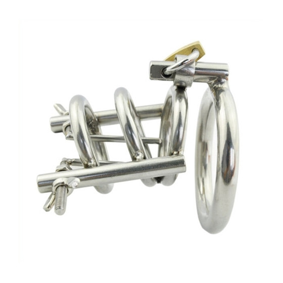 Cage de chasteté avec Écarteur d'urètre - Diamètre 3cm