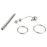 Plug d'urètre percé Longy 8cm - Diamètre 5.5 à 8mm