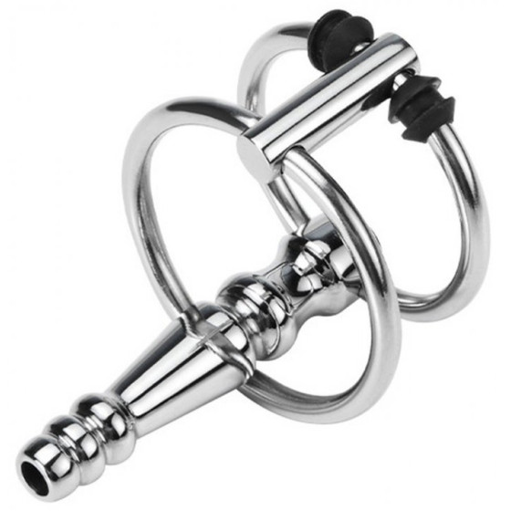 Plug Urètre percé Ribbed Ringo 4cm - Diamètre 10mm
