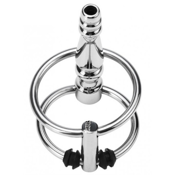 Plug Urètre percé Ribbed Ringo 4cm - Diamètre 10mm