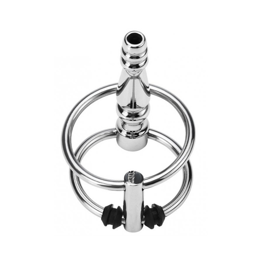 Plug Urètre percé Ribbed Ringo 4cm - Diamètre 10mm