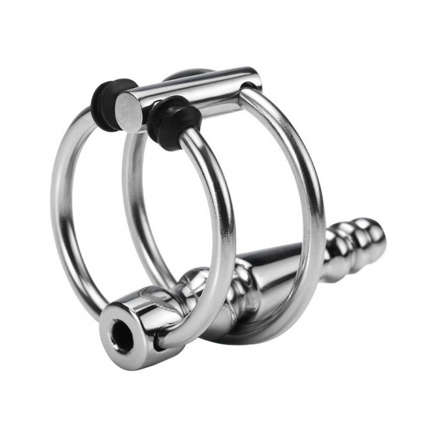 Plug Urètre percé Ribbed Ringo 4cm - Diamètre 10mm