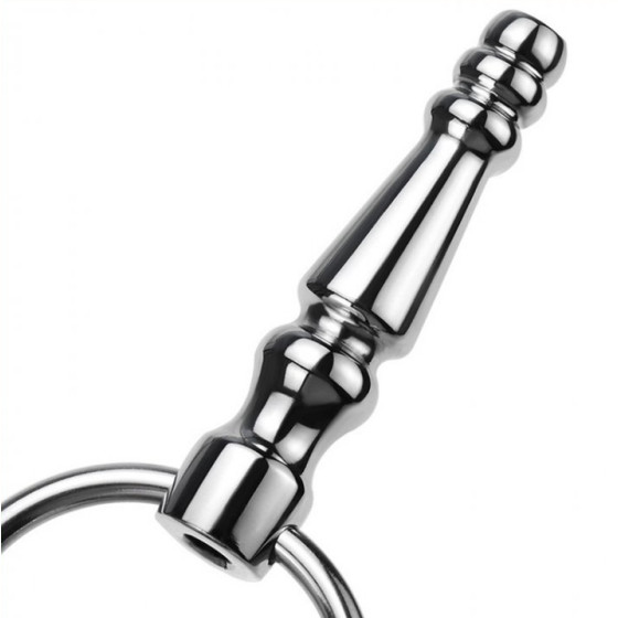 Plug Urètre percé Ribbed Ringo 4cm - Diamètre 10mm