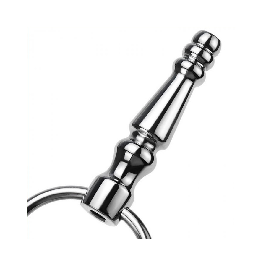 Plug Urètre percé Ribbed Ringo 4cm - Diamètre 10mm