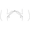 Double Tige d'urètre flexible Flexi Duo 24cm - Diamètre 8mm