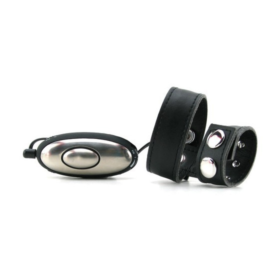 Electro Cockring Cuir