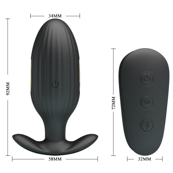 Plug vibrant Électro Royal Pleasure Kelly 8 x 3.4 cm