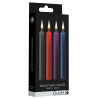 Lot de 4 mini bougies SM Wax Multicolore