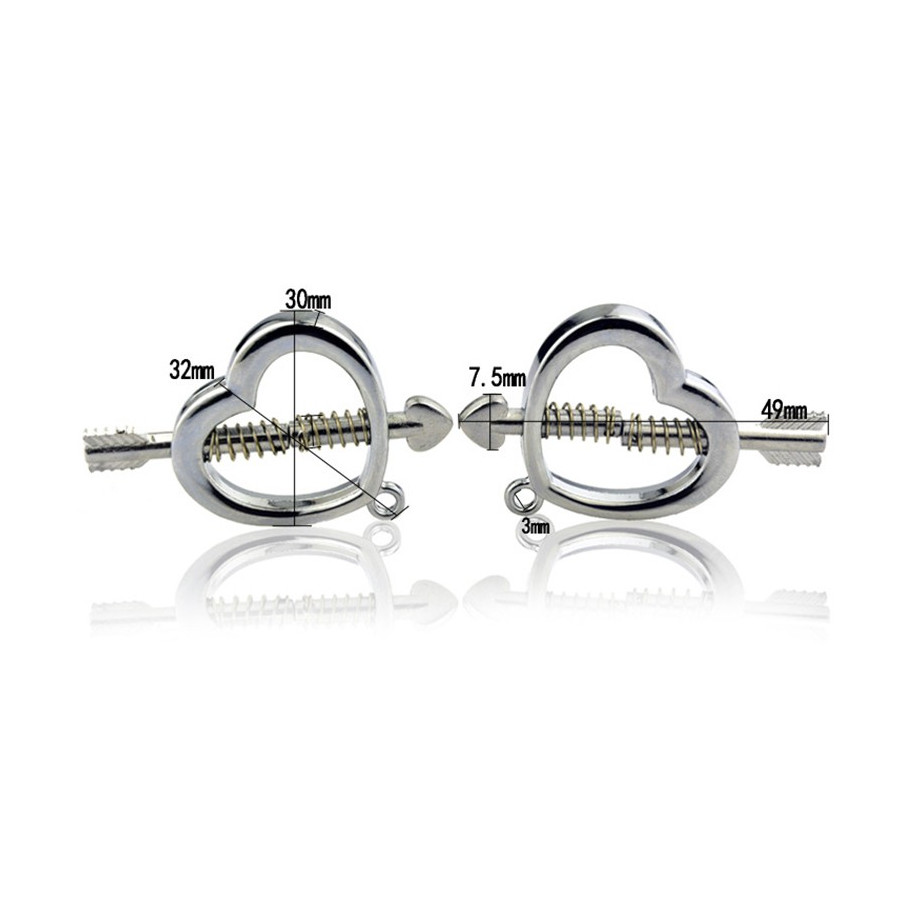 Pinces pour les tétons Cupid Heart