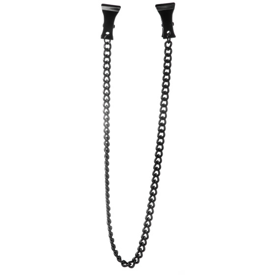 Pinces pour tétons PINCH Chaîne 35cm Noires