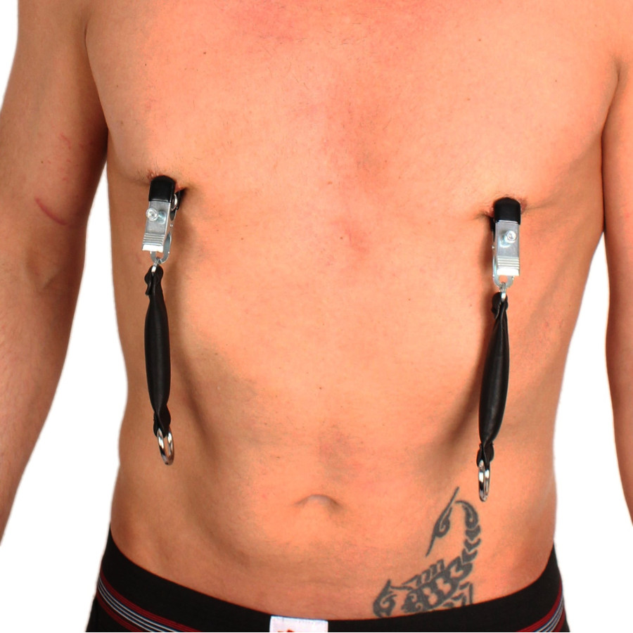 Pince à seins avec poids en cuir 80g X 2 - 2 pièces