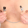 Pinces a seins métallique avec chaine