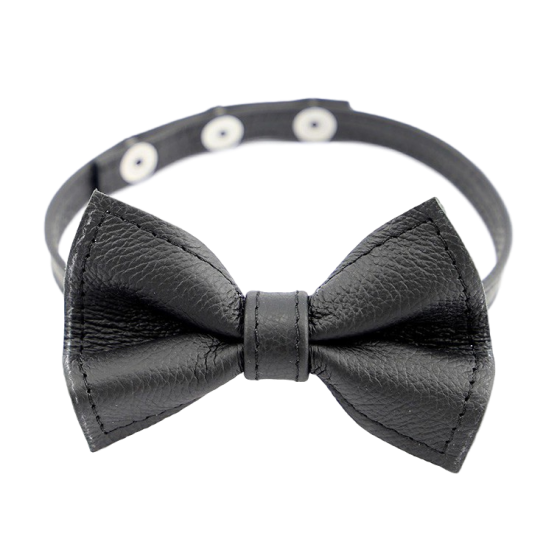 Collier en cuir avec Noeud Papillon