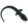 Plug Queue de chien silicone 7.5 x 3.1cm Noir
