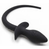 Plug Queue de chien silicone 7.5 x 3.1cm Noir