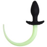 Plug Queue de chien phosphorescente Luminous Puppy 8 x 3.2cm Vert Fluo