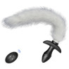 Plug vibrant avec Queue blanche Tail Curve 9 x 3.7cm | Queue 30cm