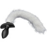 Plug vibrant avec Queue blanche Tail Curve 9 x 3.7cm | Queue 30cm
