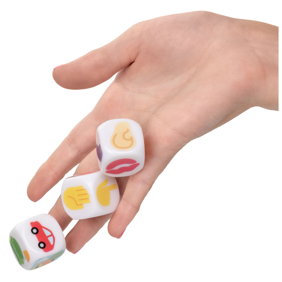 Dés coquins EMOJI GASM x3