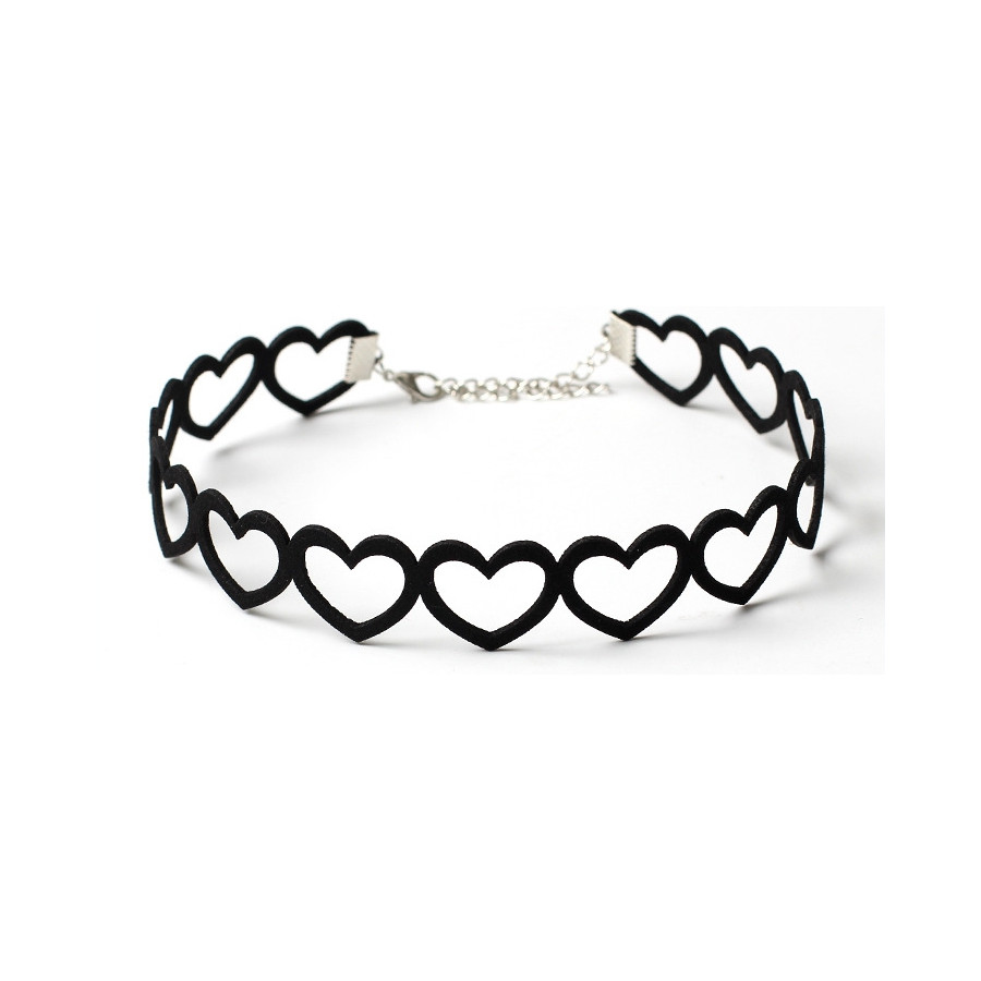 Ras de cou Heart Line Noir