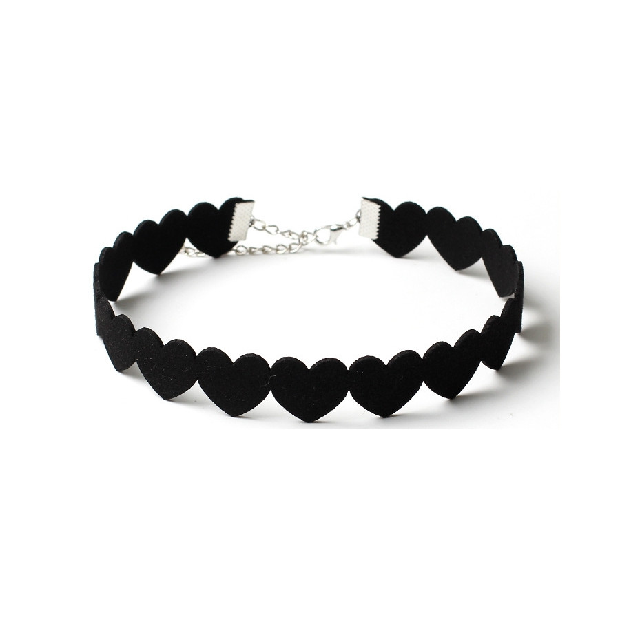 Ras de cou Multi Heart Noir