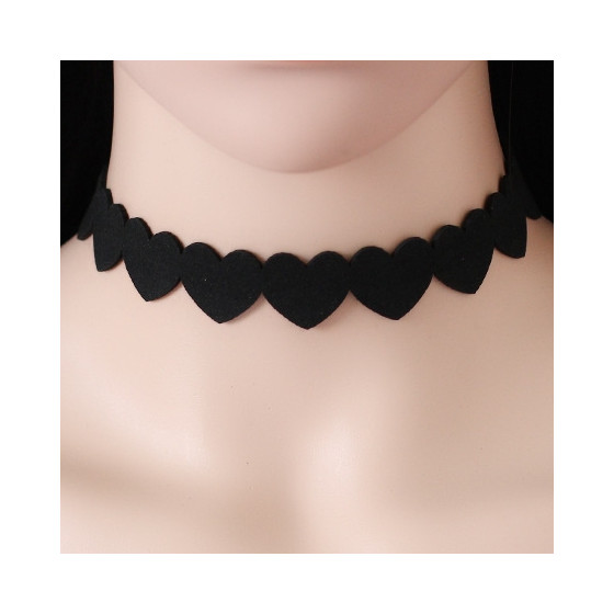Ras de cou Multi Heart Noir
