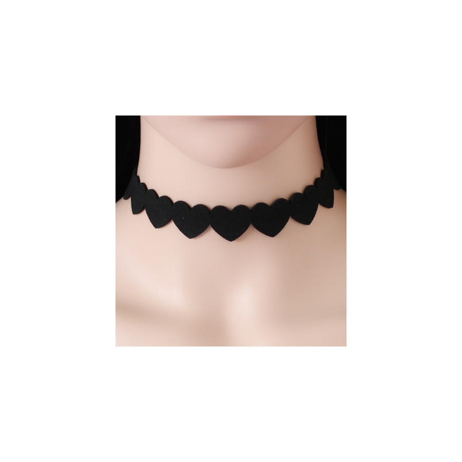 Ras de cou Multi Heart Noir