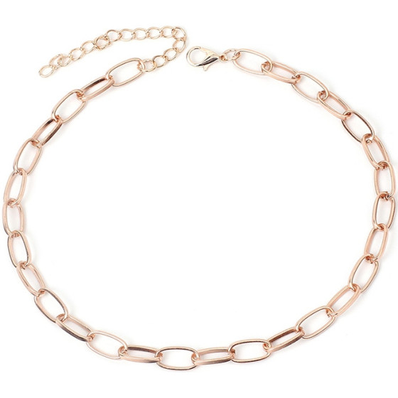Ras de cou Hollow Ring Rose