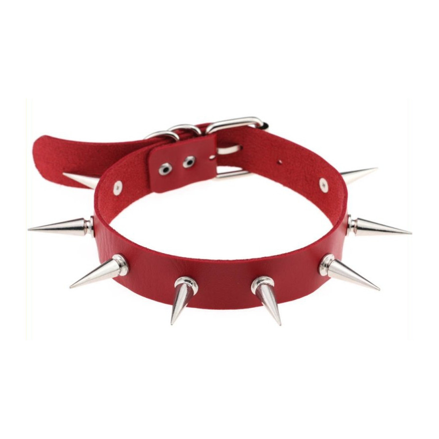 Collier à pointes Piky Lish Rouge