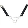 Metal Heart Collar With Chain BLACK