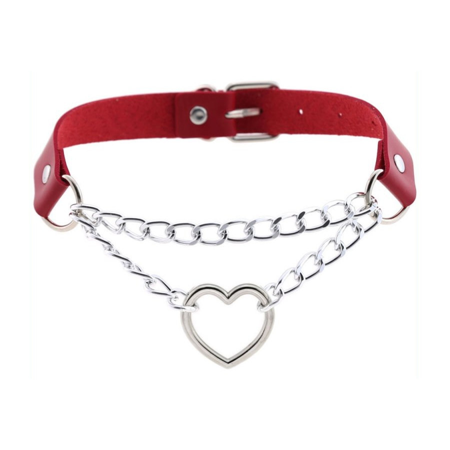 Collier sexy Heart Chain Rouge