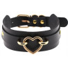 Collier Fantaisie Golden Heart Noir