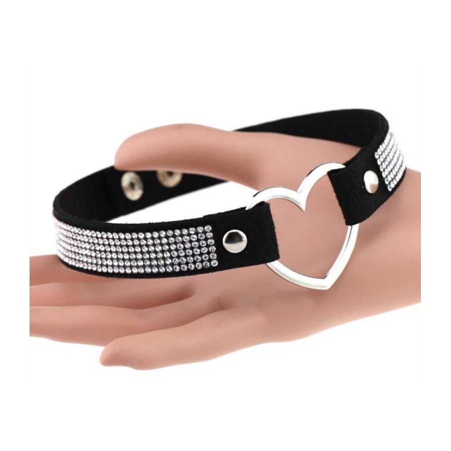 Ras de cou Heart Strass Noir