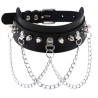 Collier à pointes Piky Noir-Argenté