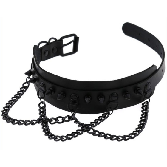 Collier à pointes Piky Noir