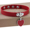 Ras de cou Punk Heart Rouge