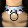 Collier à pointes Strobo Laser Argenté-Noir