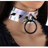Collier à pointes Strobo Laser Argenté-Noir