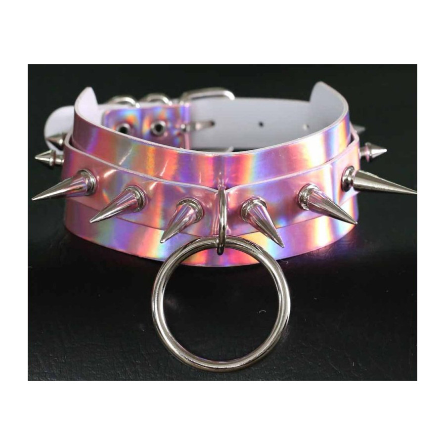 Collier à pointes Strobo Laser Rose Collier à pointes Strobo Laser Rose