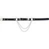 Ras de cou Love Heart Chain Noir