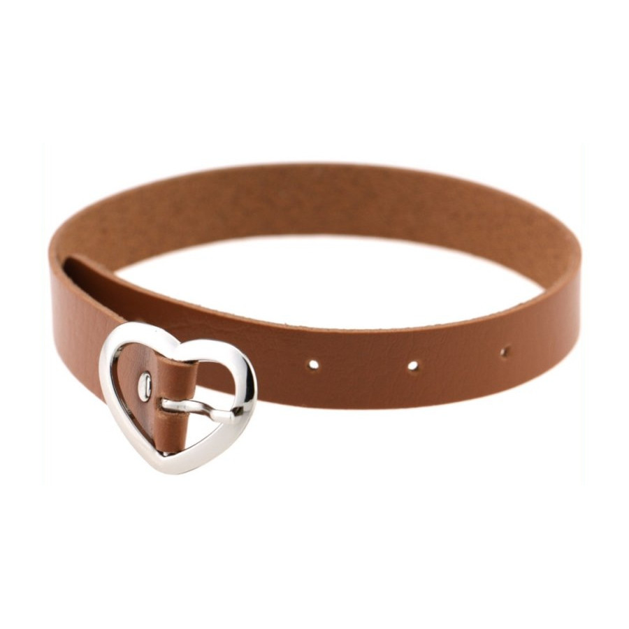 Ras de cou Heart Attach Marron