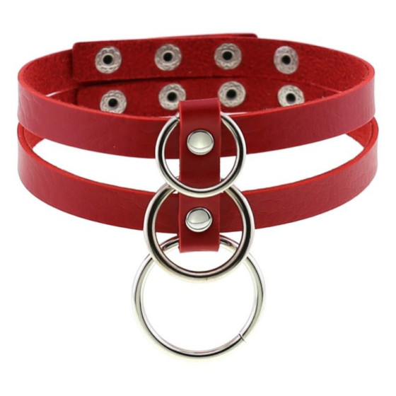 Ras de cou Tri Rings Rouge