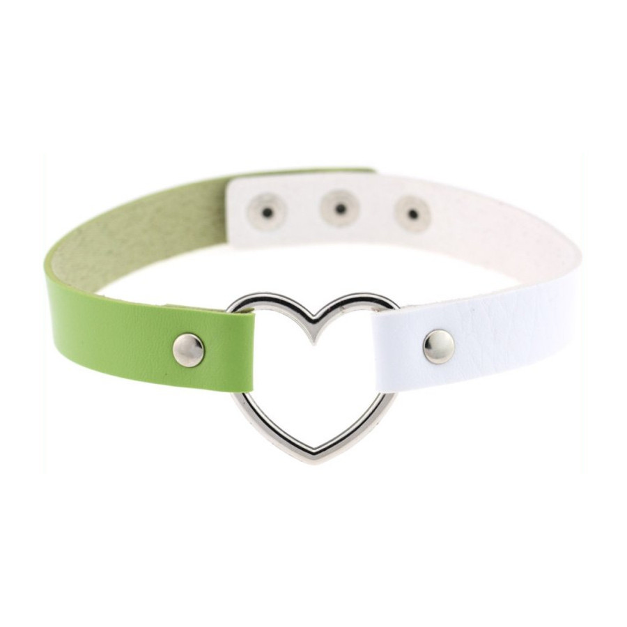 Ras de cou Heart Duo Blanc-Vert