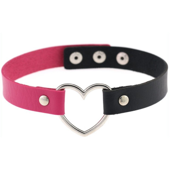Ras de cou Heart Duo Noir-Violet